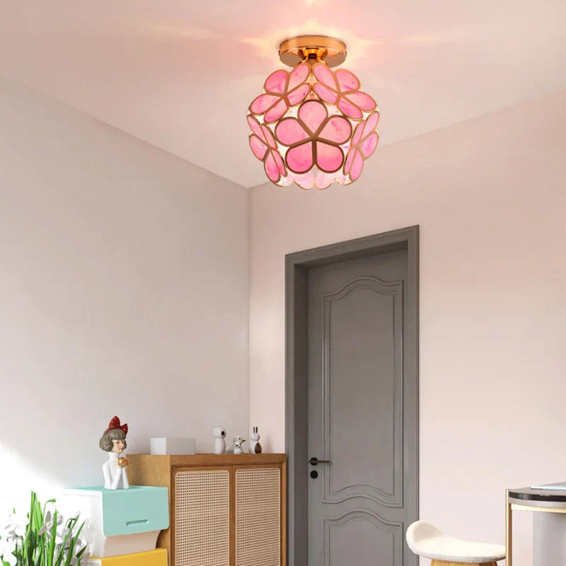 GlowBlossom Crystal Petal Ceiling Light | LED Flower Chandelier