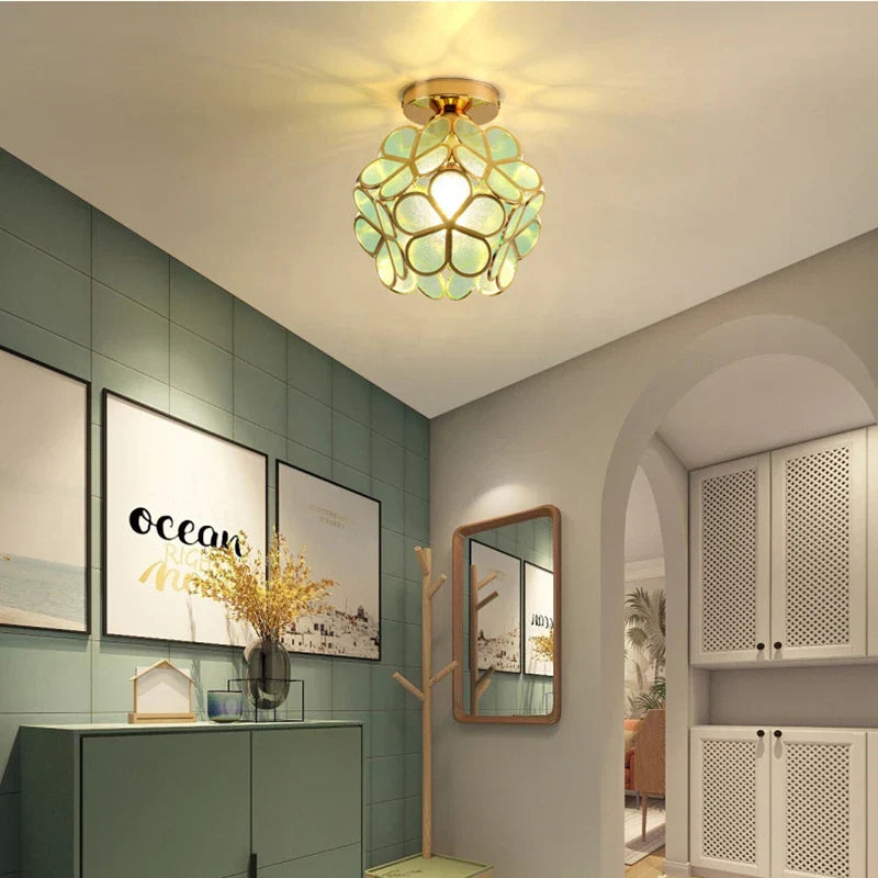 GlowBlossom Crystal Petal Ceiling Light | LED Flower Chandelier