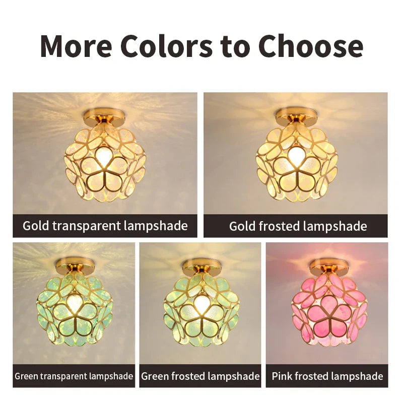 GlowBlossom Crystal Petal Ceiling Light | LED Flower Chandelier