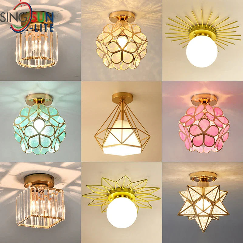 GlowBlossom Crystal Petal Ceiling Light | LED Flower Chandelier