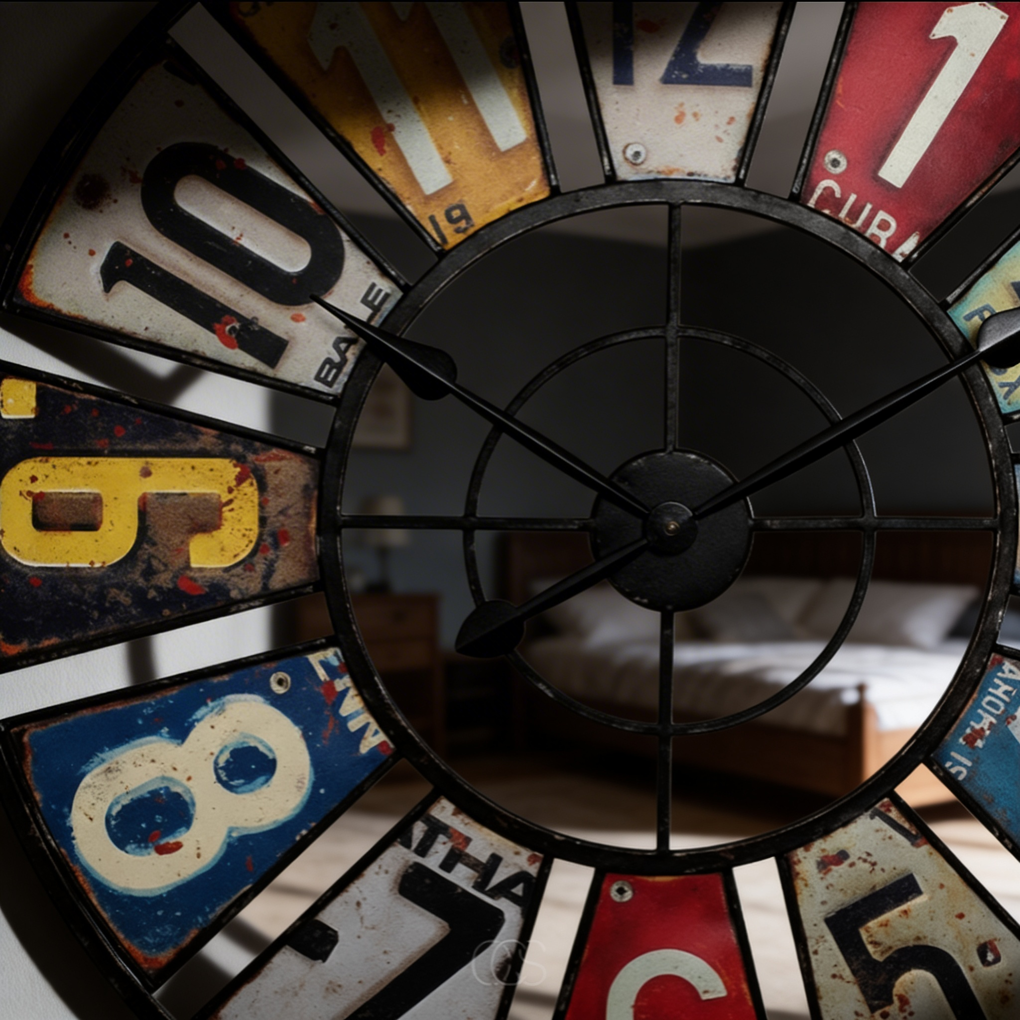 Horloge Murale Rétro Colorée – Intérieur & Extérieur