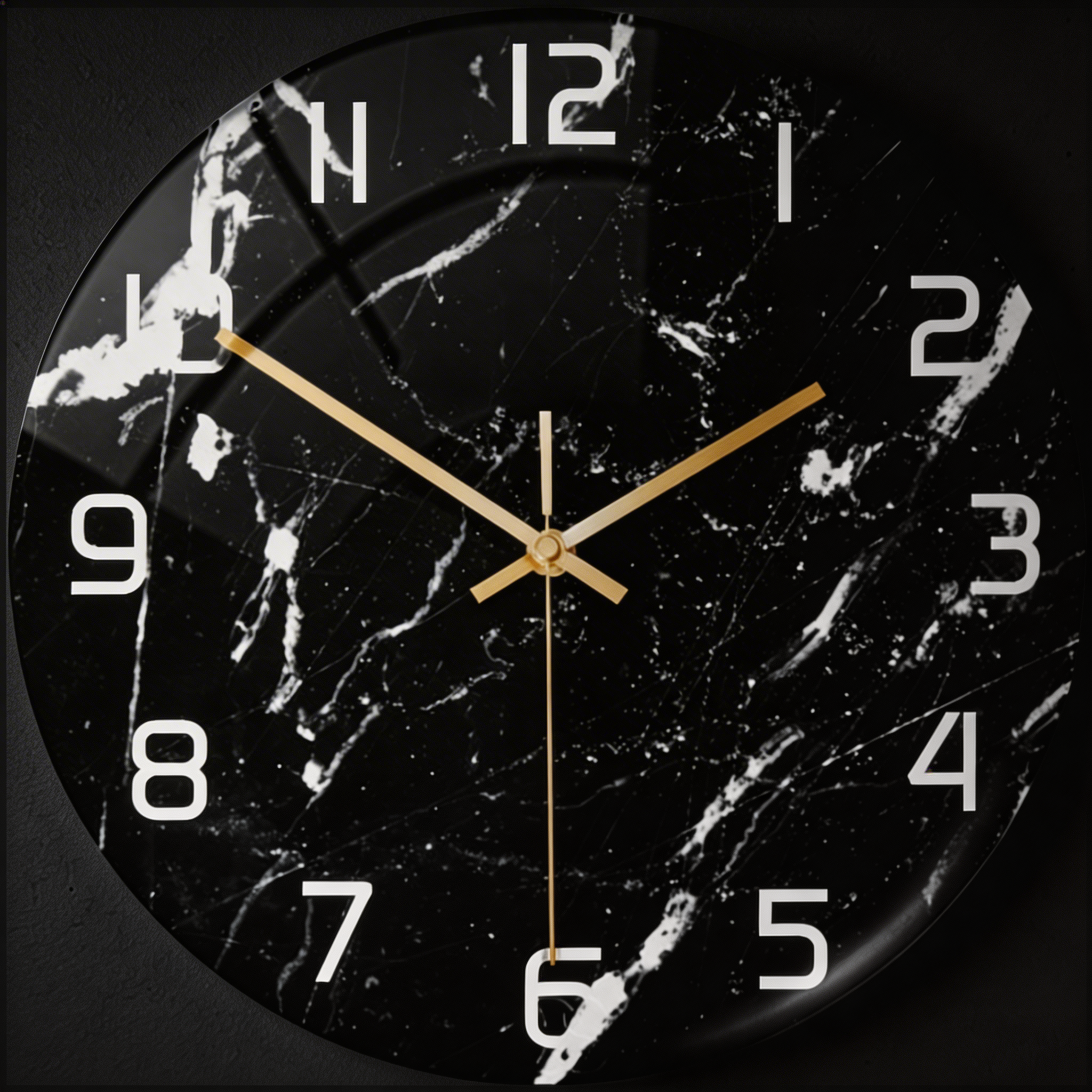 Horloge Murale Silencieuse Effet Marbre – Design Moderne