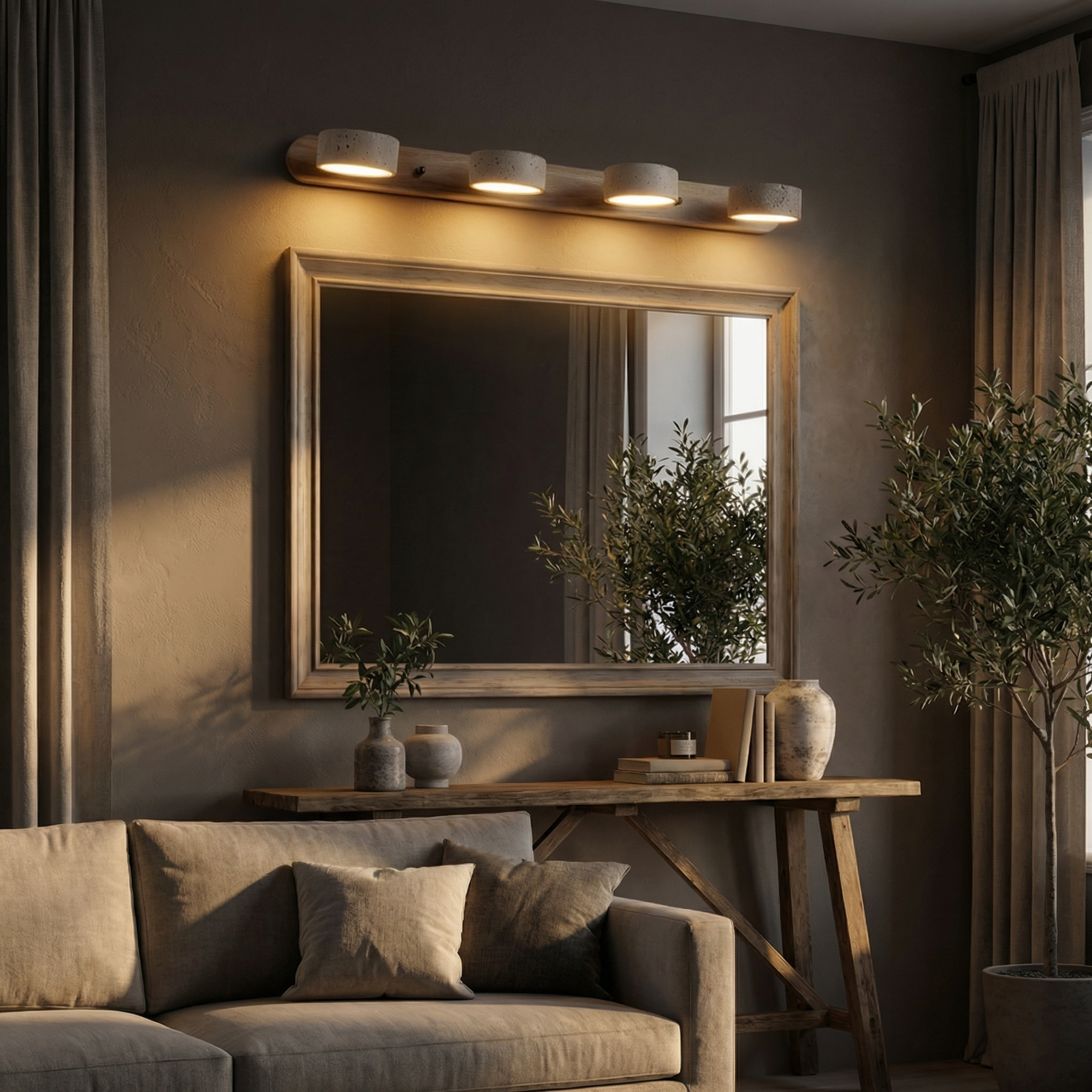 Applique Murale en Travertin – Design Moderne Naturel