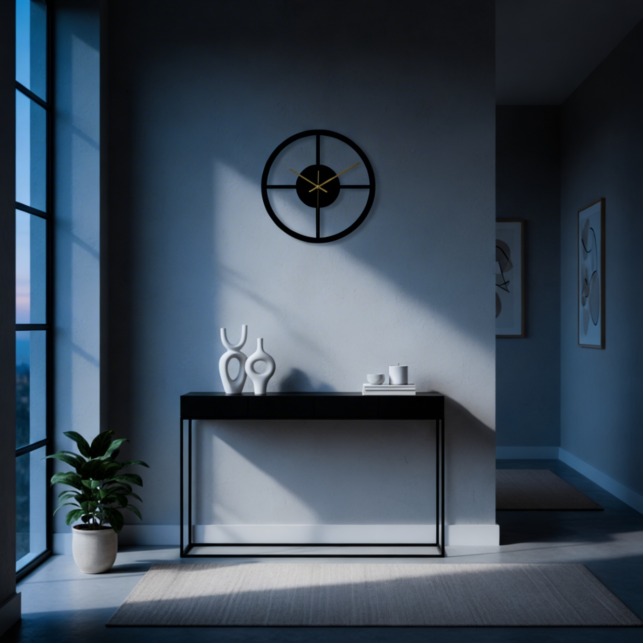 Horloge Murale Silencieuse Anniviers – Design Géométrique Moderne