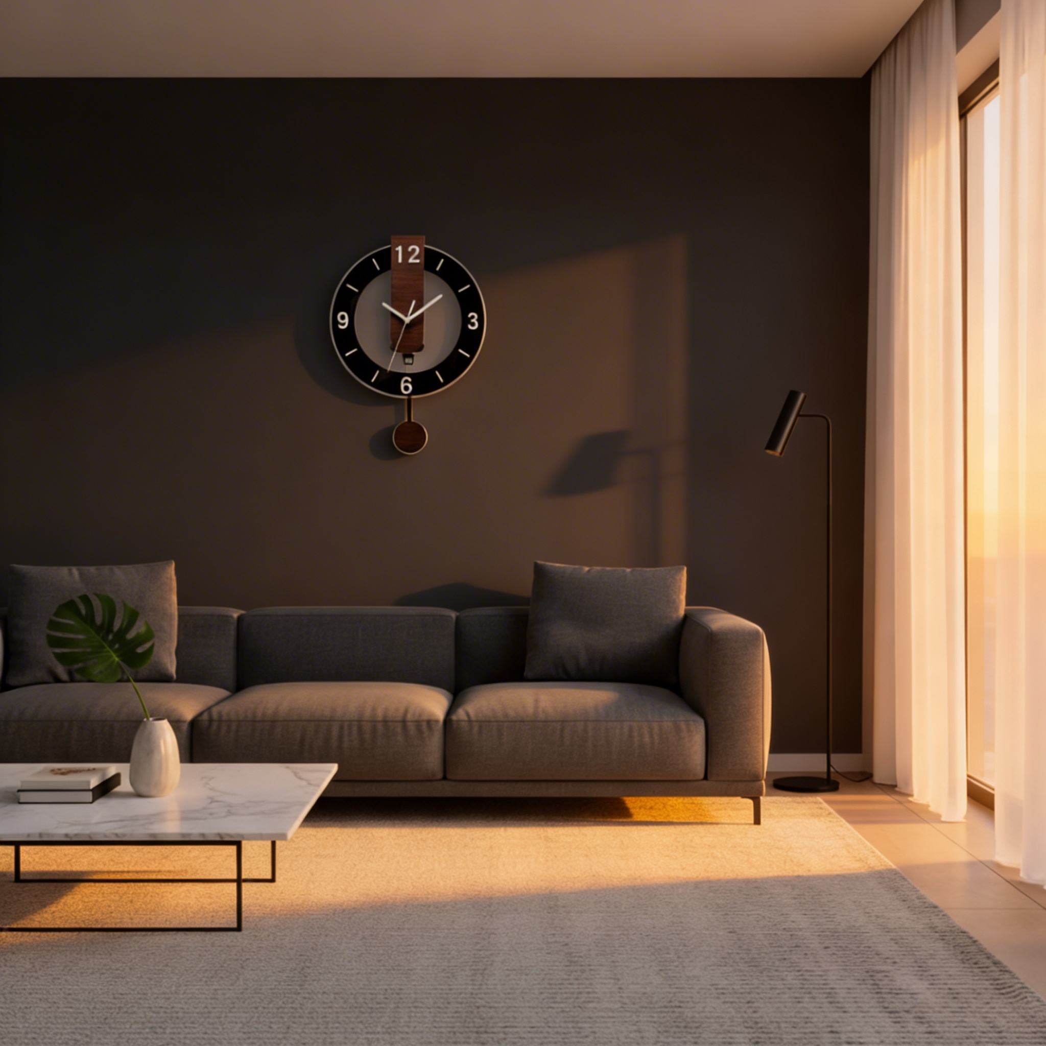 Grand Horloge Murale Rétro Silencieuse – Design Classique
