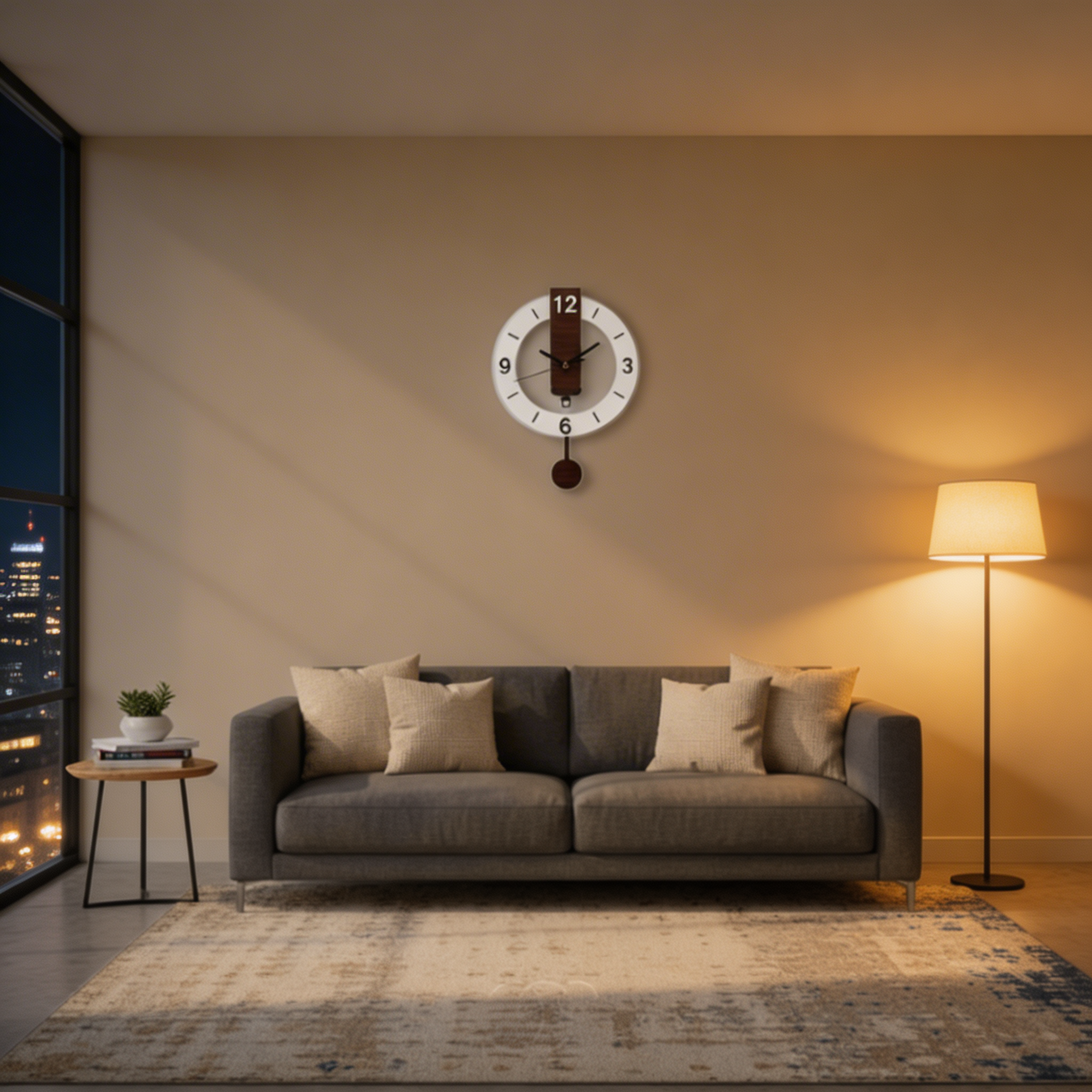 Grand Horloge Murale Rétro Silencieuse – Design Classique