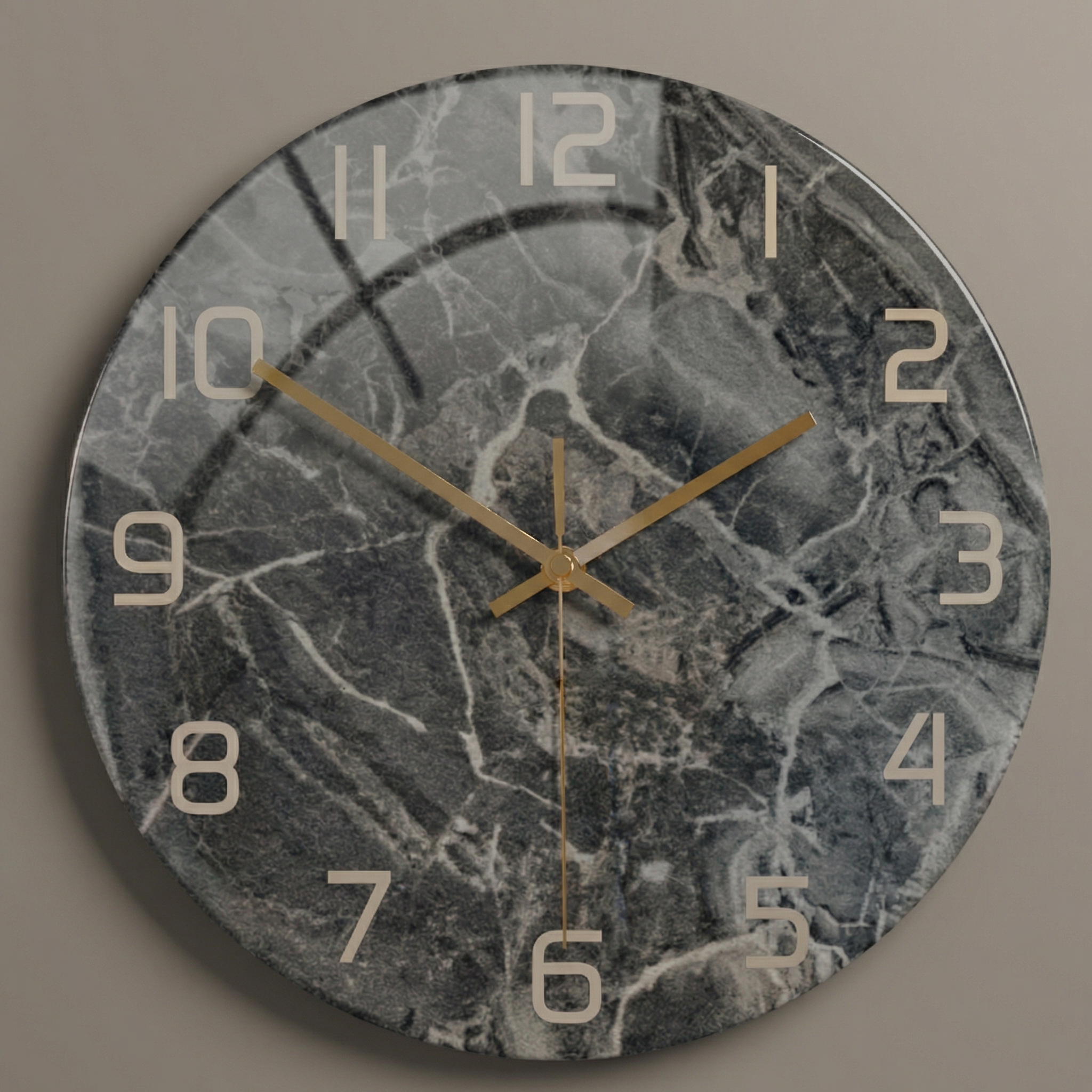 Horloge Murale Silencieuse Effet Marbre – Design Moderne