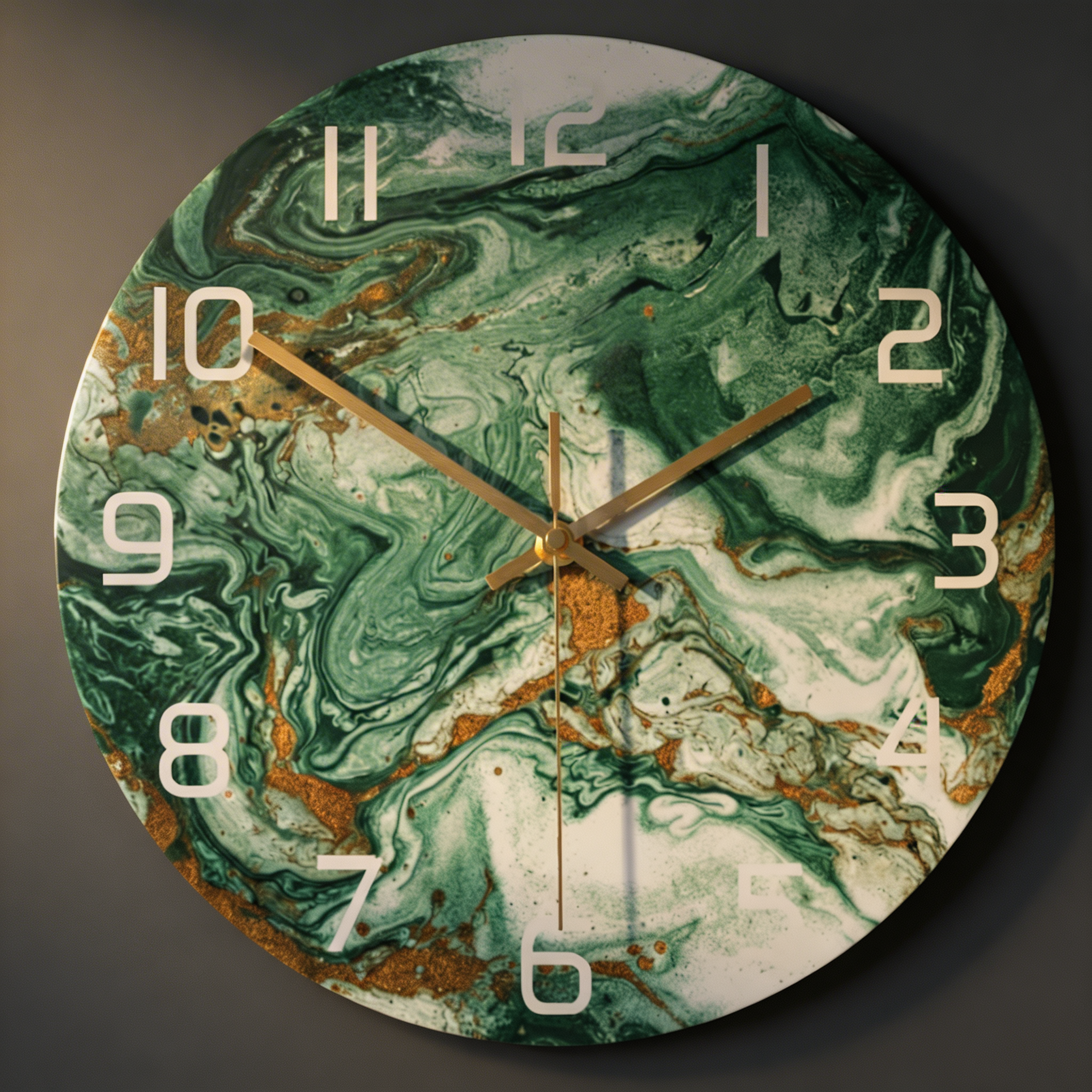 Horloge Murale Silencieuse Effet Marbre – Design Moderne