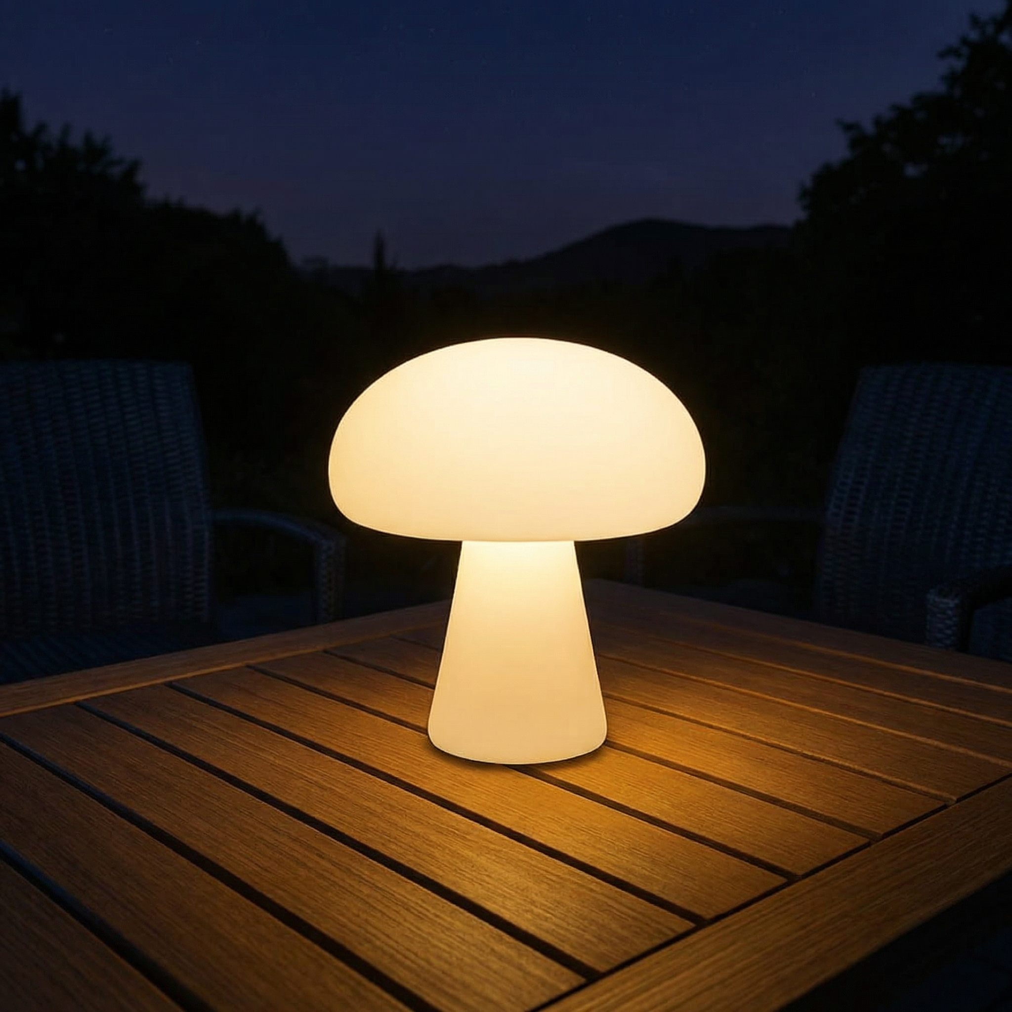 Lampe de Table Champignon – Utilisation Intérieure et Extérieure