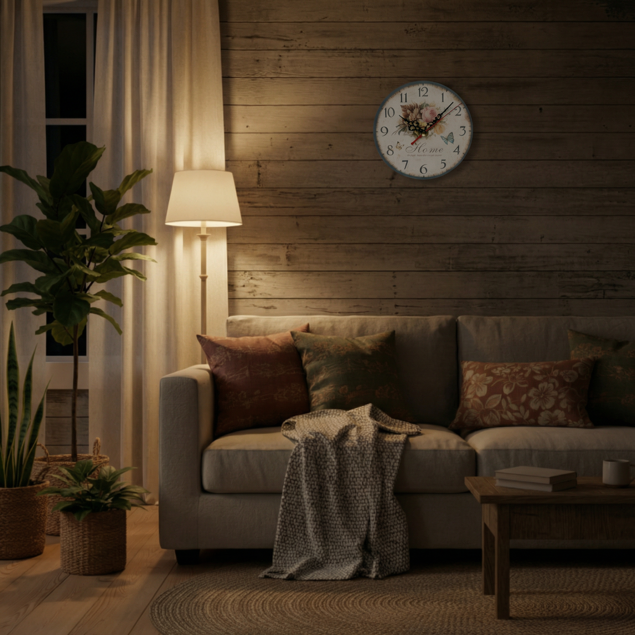 Horloge Murale Ronde Silencieuse - Design Nautique