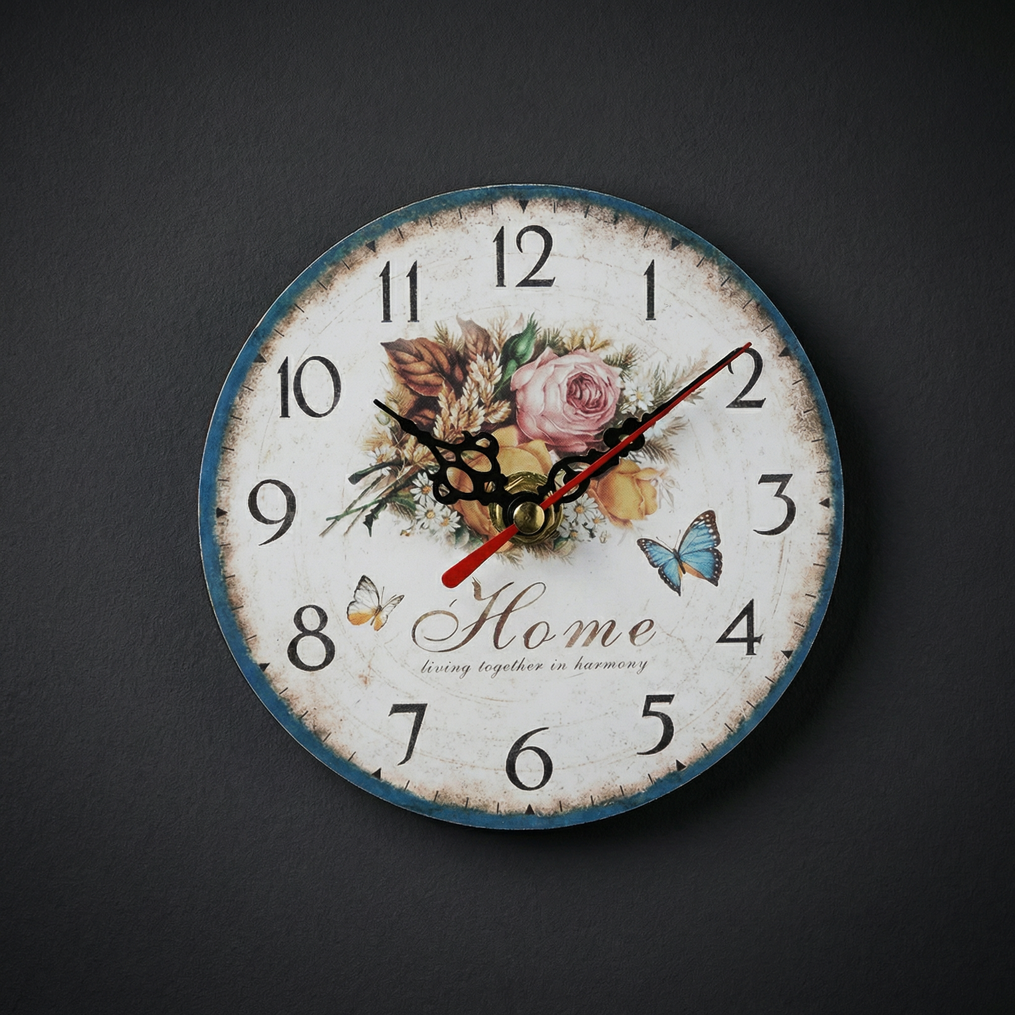 Horloge Murale Papillon Naturel – Design Silencieux