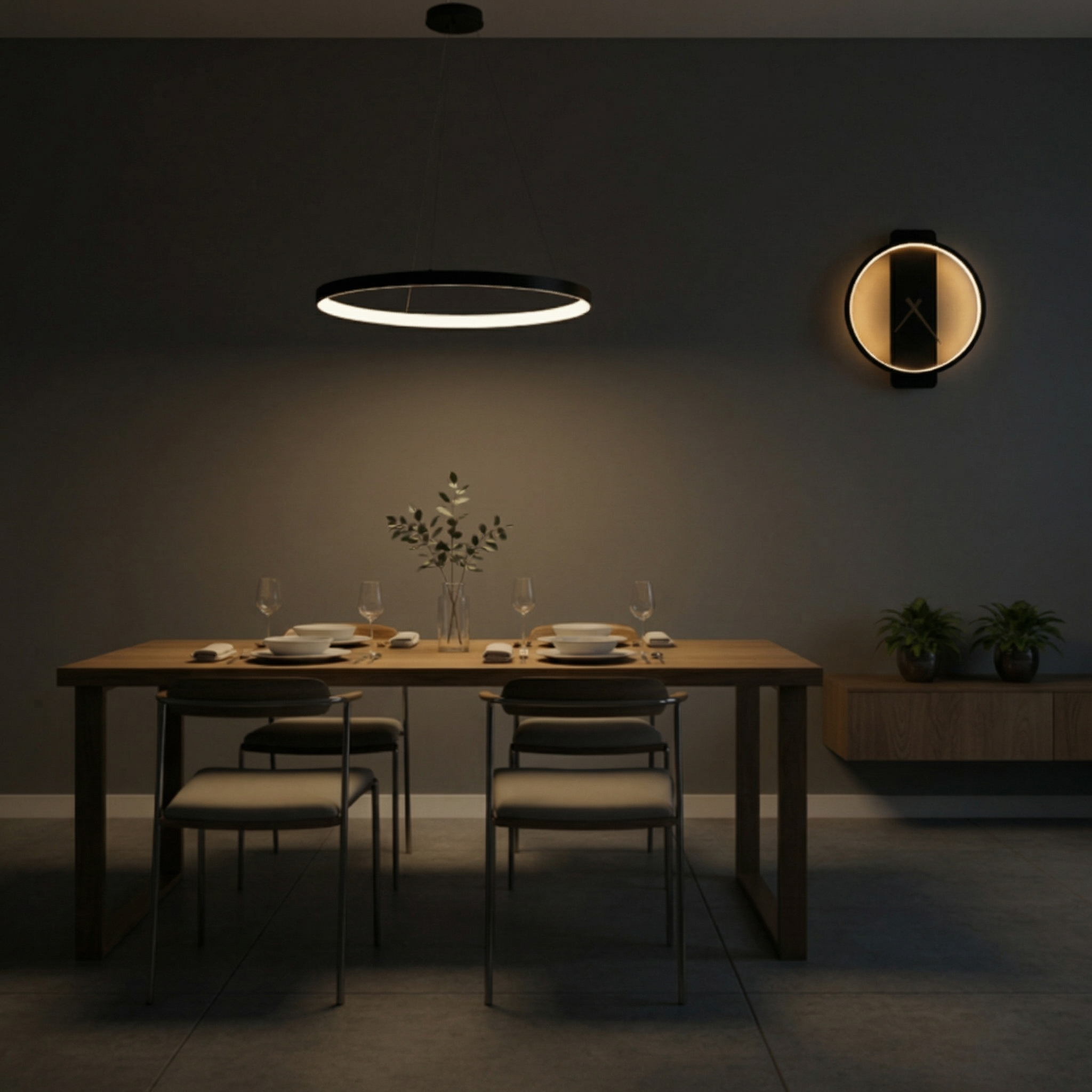 Horloge Murale LED Sussy avec Éclairage – Design 2-en-1
