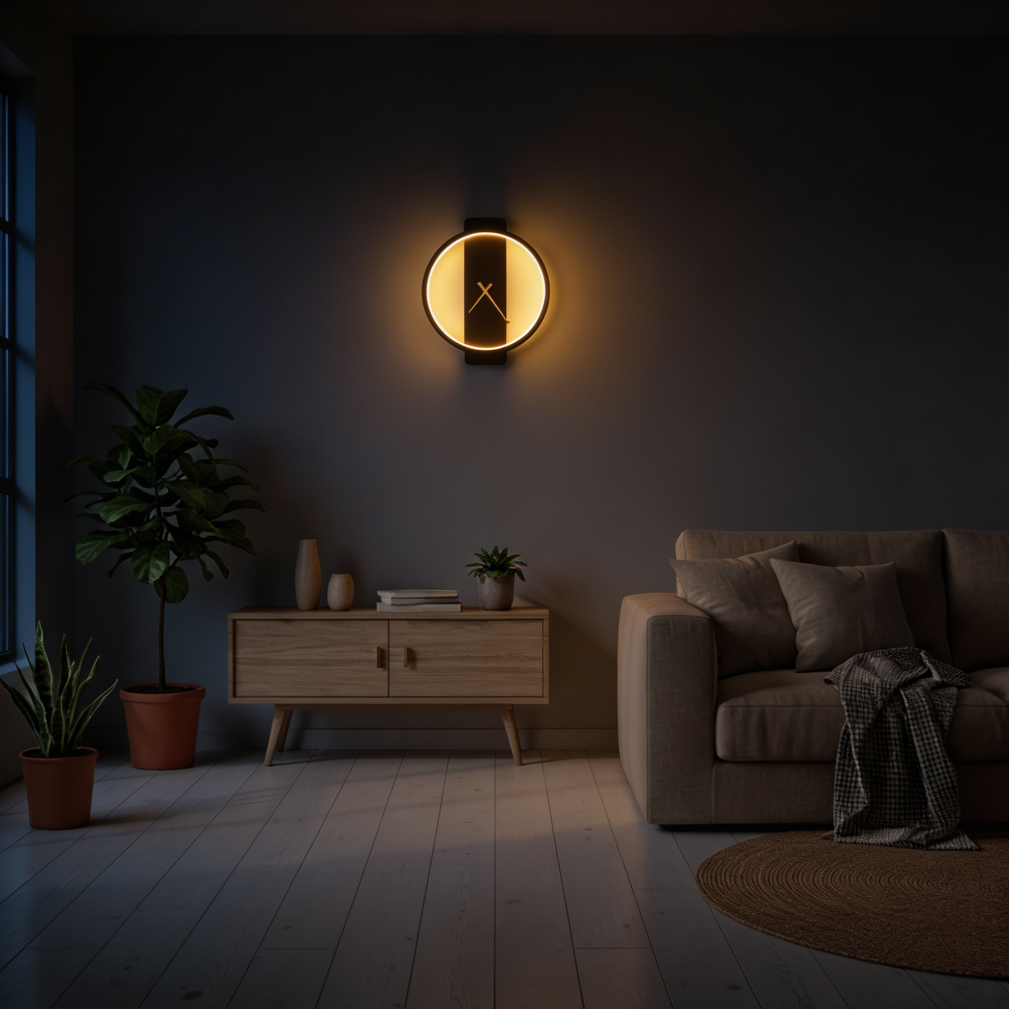 Horloge Murale LED Sussy avec Éclairage – Design 2-en-1