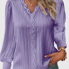 Andie | Elegante V-Ausschnitt Pullover-Bluse