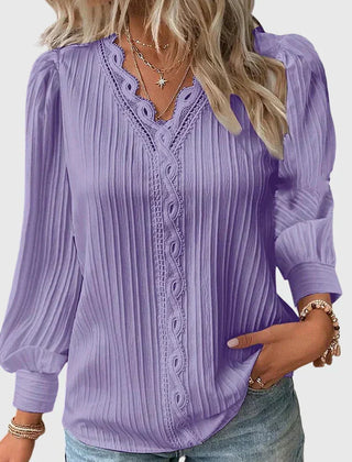 Andie | Elegante V-Ausschnitt Pullover-Bluse