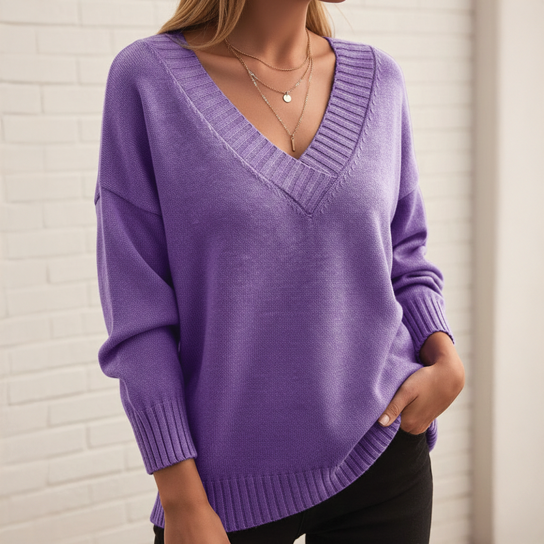 Amerie | Moderner Pullover mit V-Ausschnitt