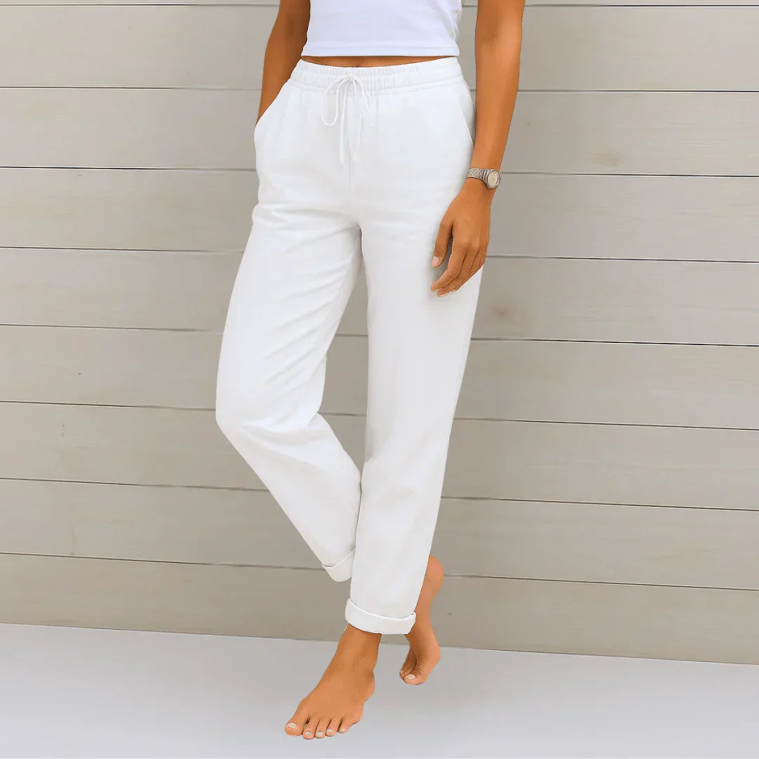 STRETCH LINNEN BROEK VOOR DAMES