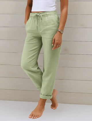 STRETCH LINNEN BROEK VOOR DAMES