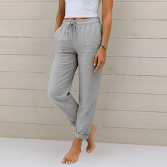 STRETCH LINNEN BROEK VOOR DAMES