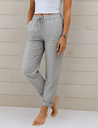 STRETCH LINNEN BROEK VOOR DAMES