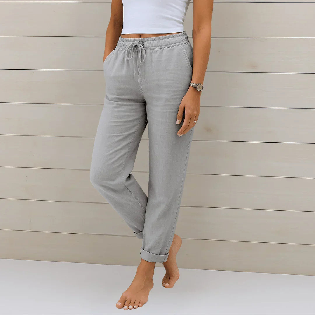 STRETCH LINNEN BROEK VOOR DAMES