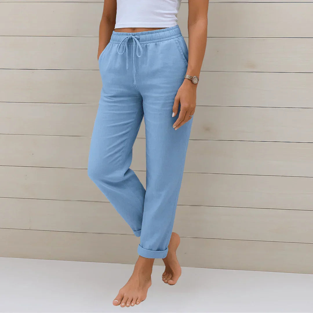 STRETCH LINNEN BROEK VOOR DAMES
