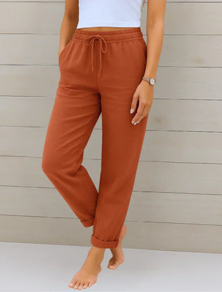 STRETCH LINNEN BROEK VOOR DAMES