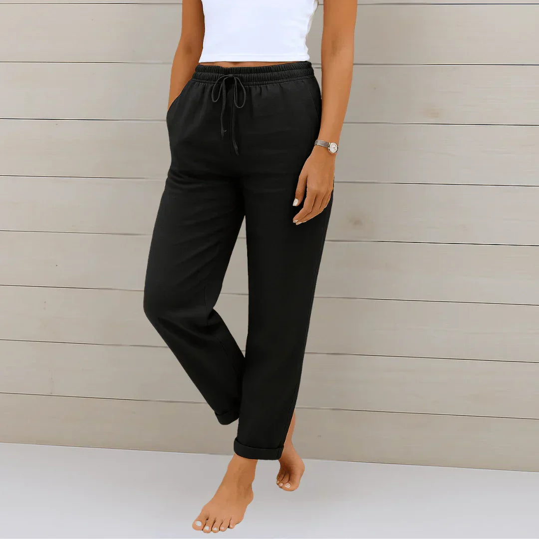 STRETCH LINNEN BROEK VOOR DAMES