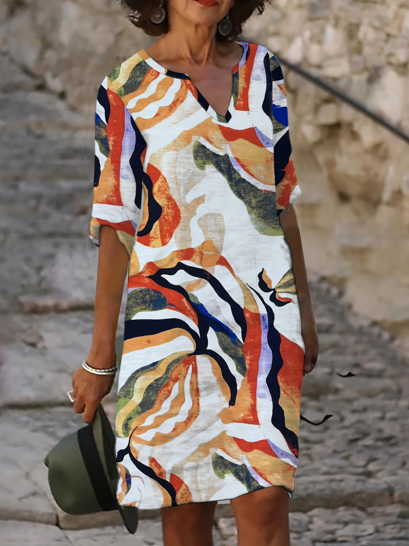 ABSTRACT GEPRINTE JURK VOOR VROUWEN