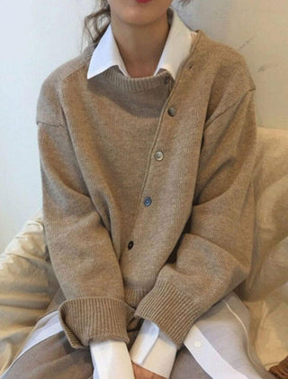 Alecia | Klassische Strickjacke mit Knöpfen