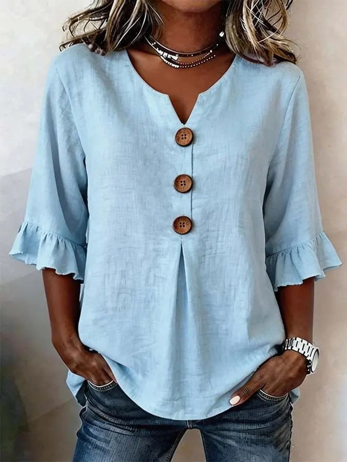 ROMANTISCHE BLOUSE MET RUFFLES VOOR VROUWEN