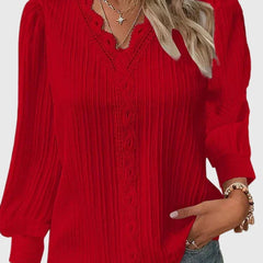 Andie | Elegante V-Ausschnitt Pullover-Bluse