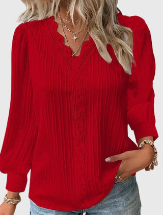 Andie | Elegante V-Ausschnitt Pullover-Bluse