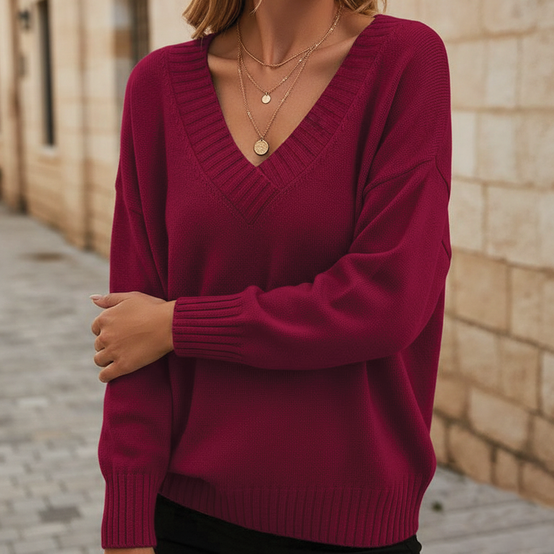 Amerie | Moderner Pullover mit V-Ausschnitt