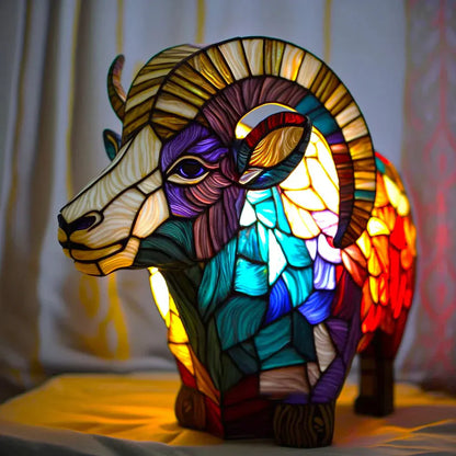 VitraFauna | Stained Glass Animal Table Lamp