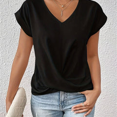 ELEGANTE T-SHIRT MET V-HALS VOOR VROUWEN