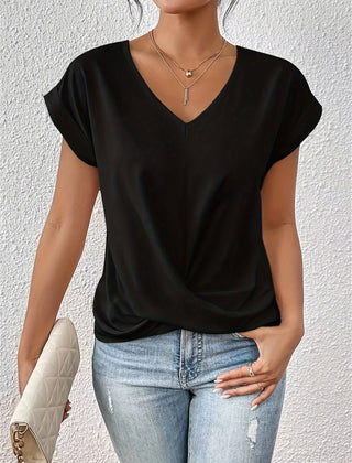 ELEGANTE T-SHIRT MET V-HALS VOOR VROUWEN
