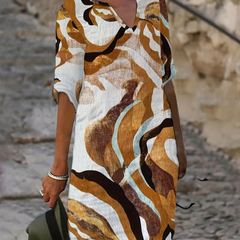 ABSTRACT GEPRINTE JURK VOOR VROUWEN