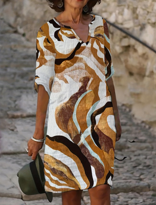 ABSTRACT GEPRINTE JURK VOOR VROUWEN