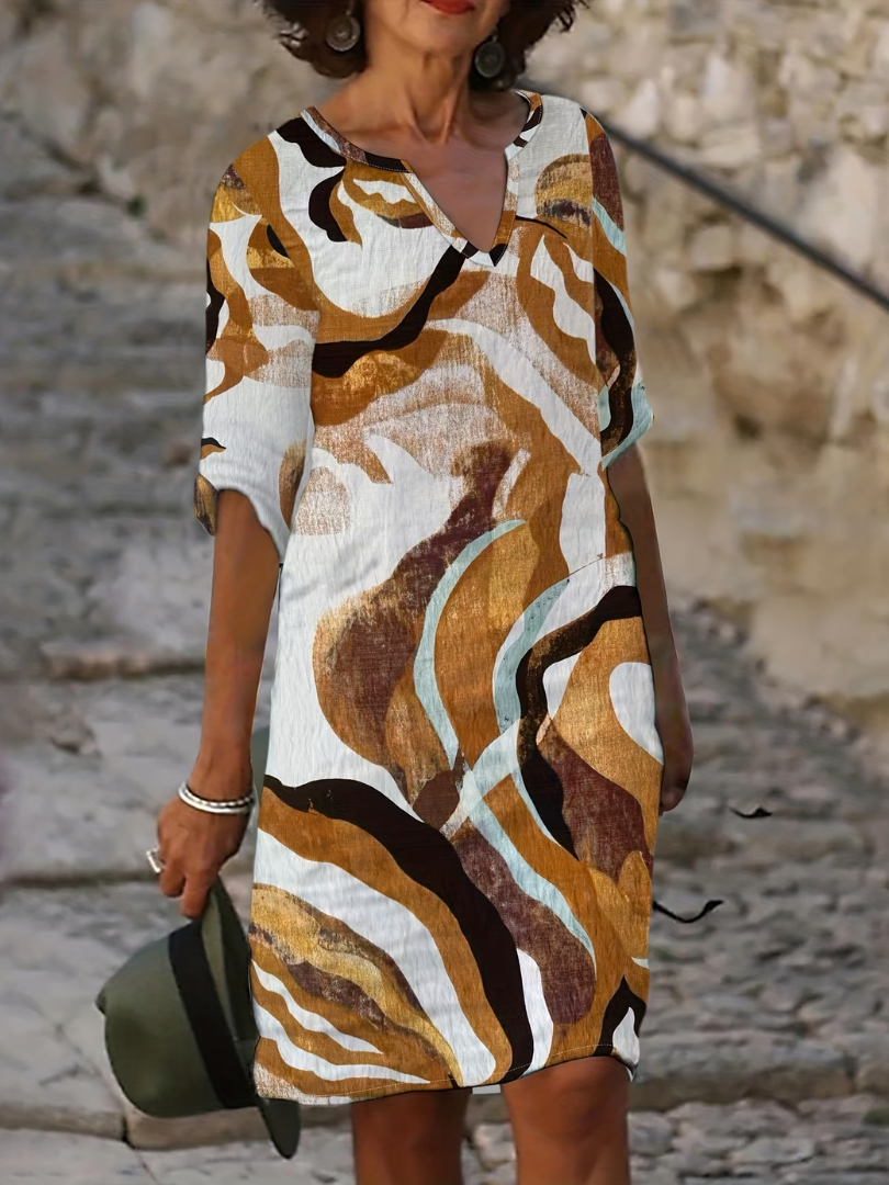 ABSTRACT GEPRINTE JURK VOOR VROUWEN