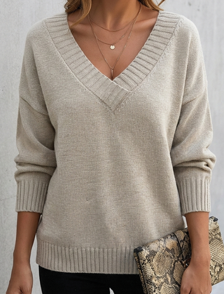 Amerie | Moderner Pullover mit V-Ausschnitt