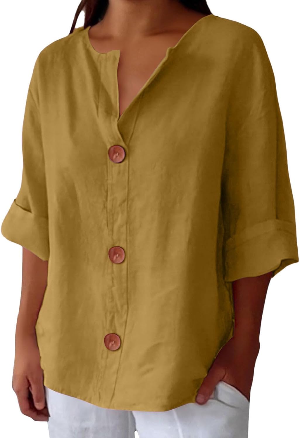 SHIRT MET V-HALS VOOR VROUWEN
