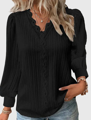 Andie | Elegante V-Ausschnitt Pullover-Bluse