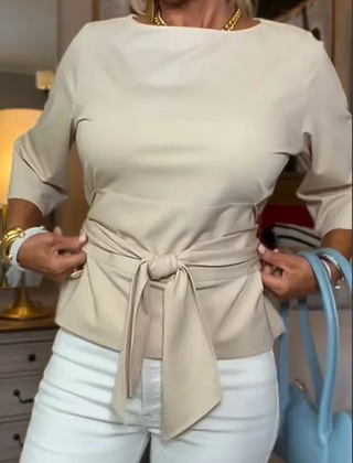 Daria™ | Stijlvolle Strik Taille Top (1+1 Gratis)
