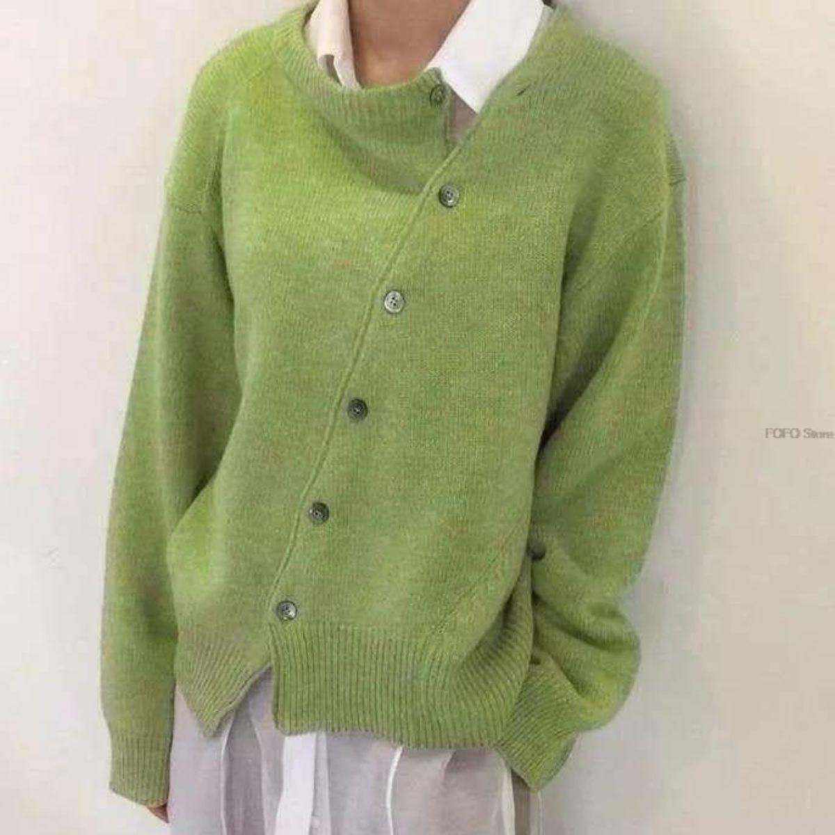 Alecia | Klassische Strickjacke mit Knöpfen