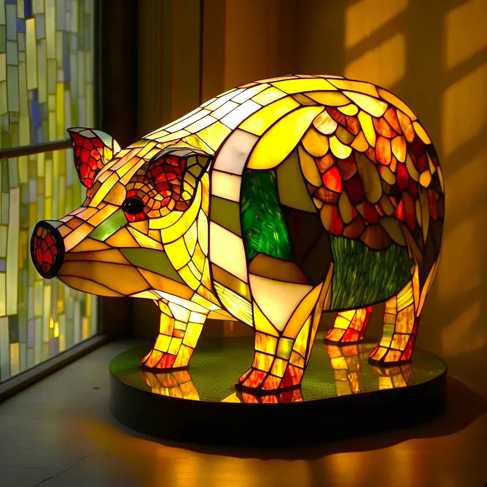 VitraFauna | Stained Glass Animal Table Lamp