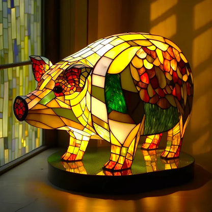 VitraFauna | Stained Glass Animal Table Lamp
