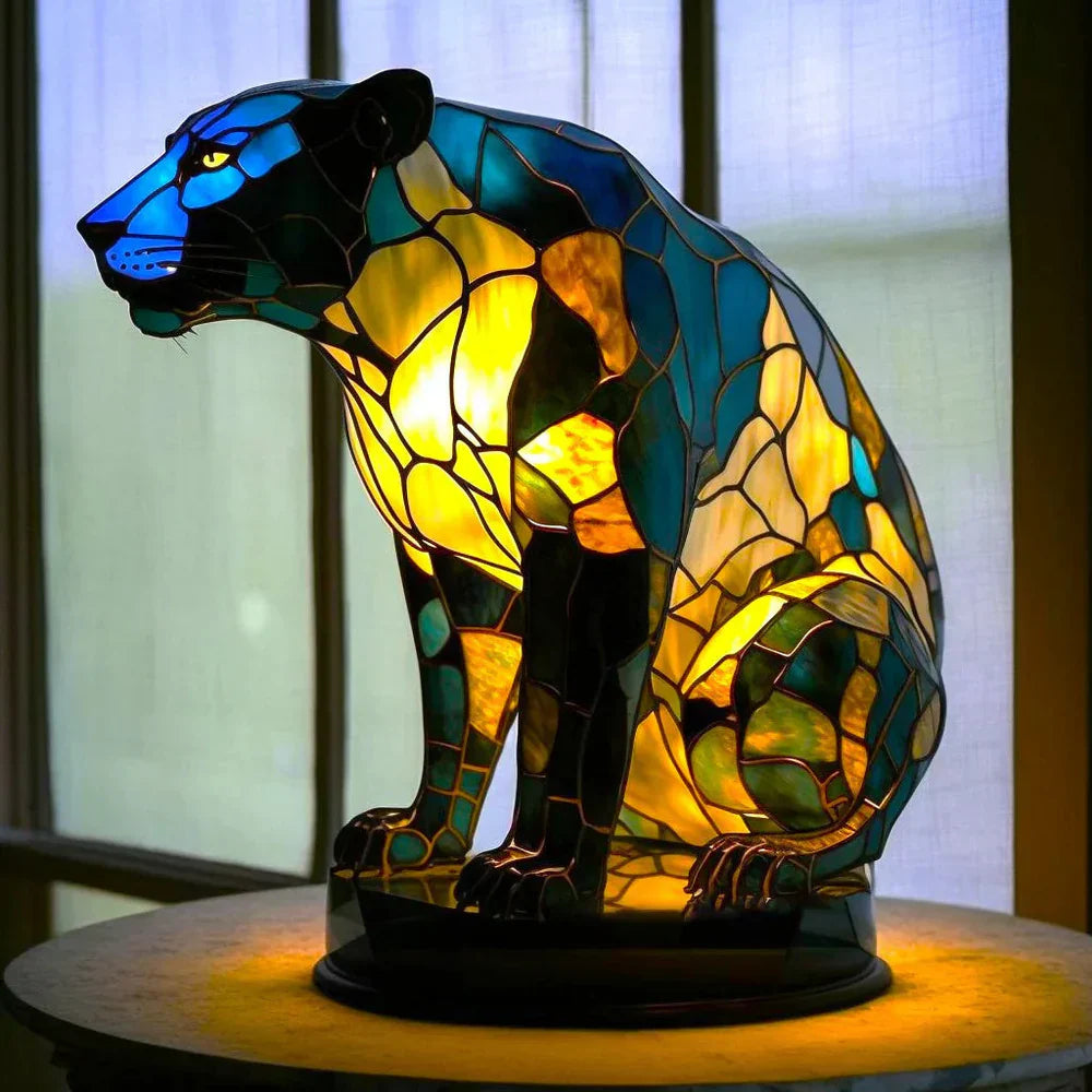 VitraFauna | Stained Glass Animal Table Lamp