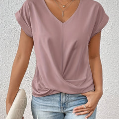 ELEGANTE T-SHIRT MET V-HALS VOOR VROUWEN