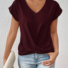 ELEGANTE T-SHIRT MET V-HALS VOOR VROUWEN